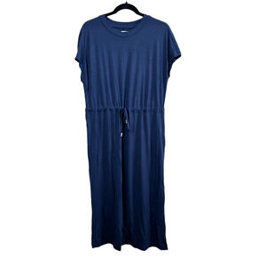 NWOT Blue Maxi Sleeveless Dress Tie Waist Medium